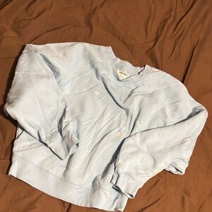 Old Navy Light Blue Sweatshirt with Embroidery